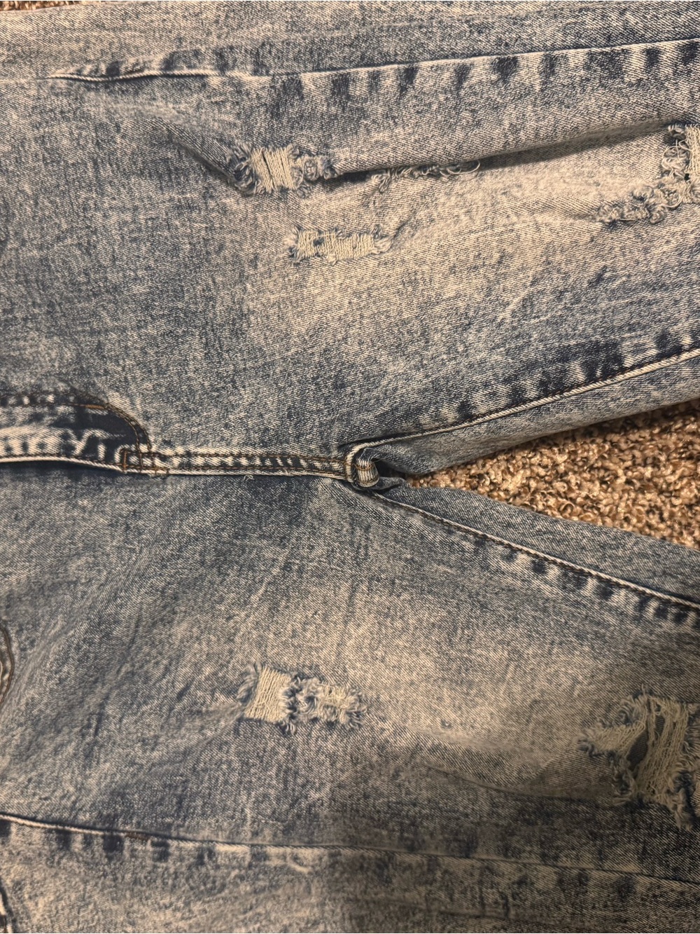 Women's Light Blue Distressed Skinny Jeans
